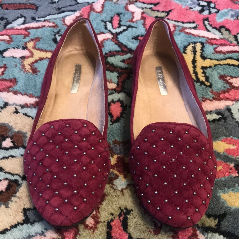BCBeneration Maroon Tufted suede/leather loafer